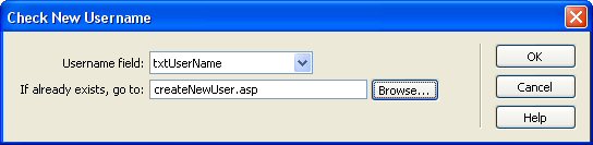 The Check New Username Behavior 