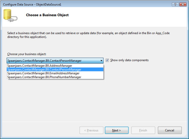 The Configure Data Source Wizard