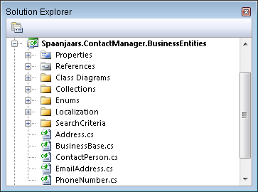 The BusinessEntities Layer Project