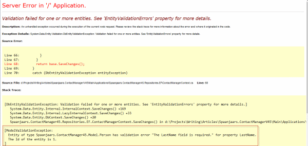 Improved Error Messages