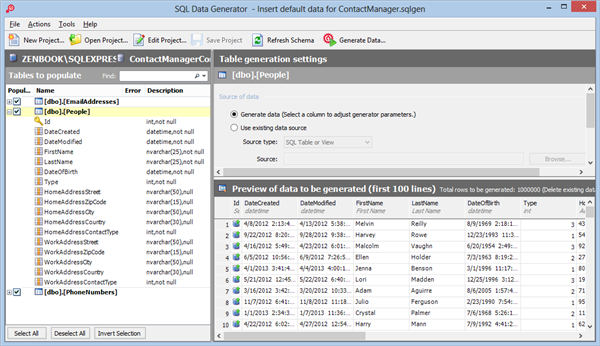 Red Gate&rsquo;s SQL Data Generator
