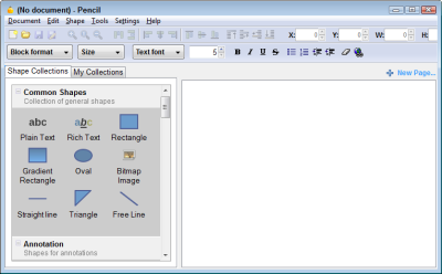The Main Screen of Pencil 1.2